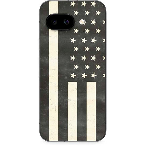Black & White USA Flag Google Pixel 9a Skin